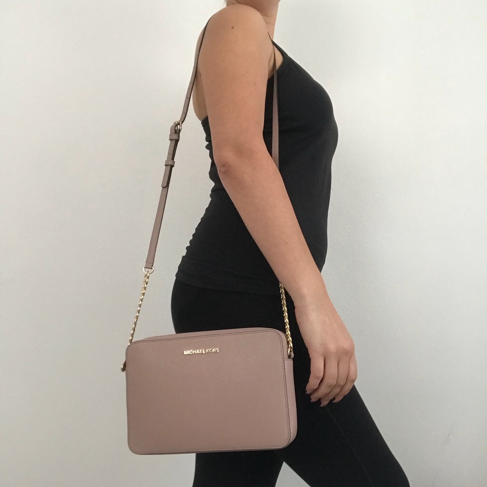 Michael Kors Jet Set Large Fawn Crossbody Bag - Picture 7 of 8